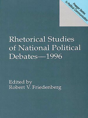 cover image of Rhetorical Studies of National Political Debates